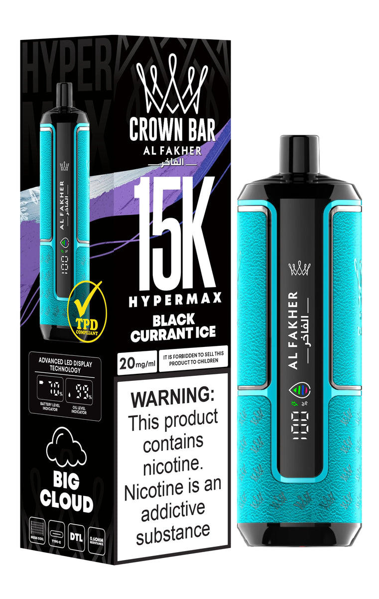 Al Fakher Crown Bar 15K Hypermax Vape | 20+ Flavours - 24.99 Al Fakher Crown Bar 15K Hypermax Vape | 20+ Flavours - 24.99